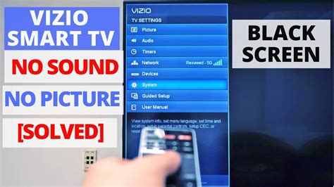 how to fix vizio tv black screen